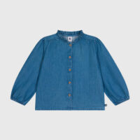 Blouse manches longues en denim enfant fille-PetitBateau