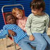 Marinière enfant mixte en coton manches longues-PetitBateau