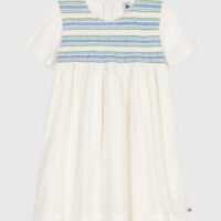 Robe enfant en coton manches courtes-PetitBateau