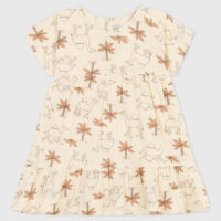 Robe manches courtes en gaze de coton enfant fille-PetitBateau