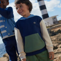 Sweatshirt à capuche enfant en coton uni-PetitBateau