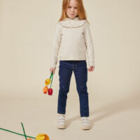 Tee-shirt manches longues en côte enfant fille-PetitBateau