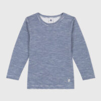 Tee shirt manches longues rayé en laine et coton enfant-PetitBateau
