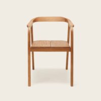 Chaise Alixa Teck recyclé - MARRON-Madura