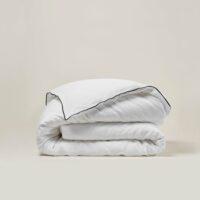 Housse De Couette Carlina Blanc pur et bourdon noir - BLANC-Madura