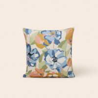 Housse De Coussin Adelise Ecru et bleuté - ECRU-Madura