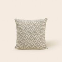 Housse De Coussin Erebus Ivoire et grisé - NATUREL-Madura