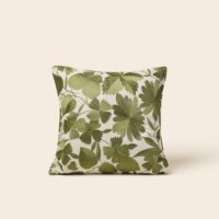 Housse De Coussin Oxalie Ivoire et vert - VERT-Madura