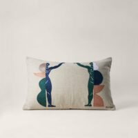 Housse De Coussin Pilar Marine et naturel - BLEU-Madura