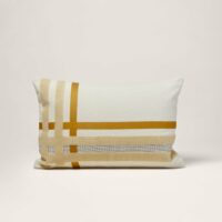 Housse De Coussin Scott Blanc cassé et ocre - BLANC-Madura