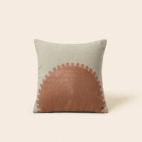 Housse De Coussin Solar Naturel et terracotta - NATUREL-Madura