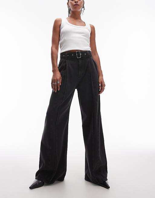jean a pinces en denim noir asos