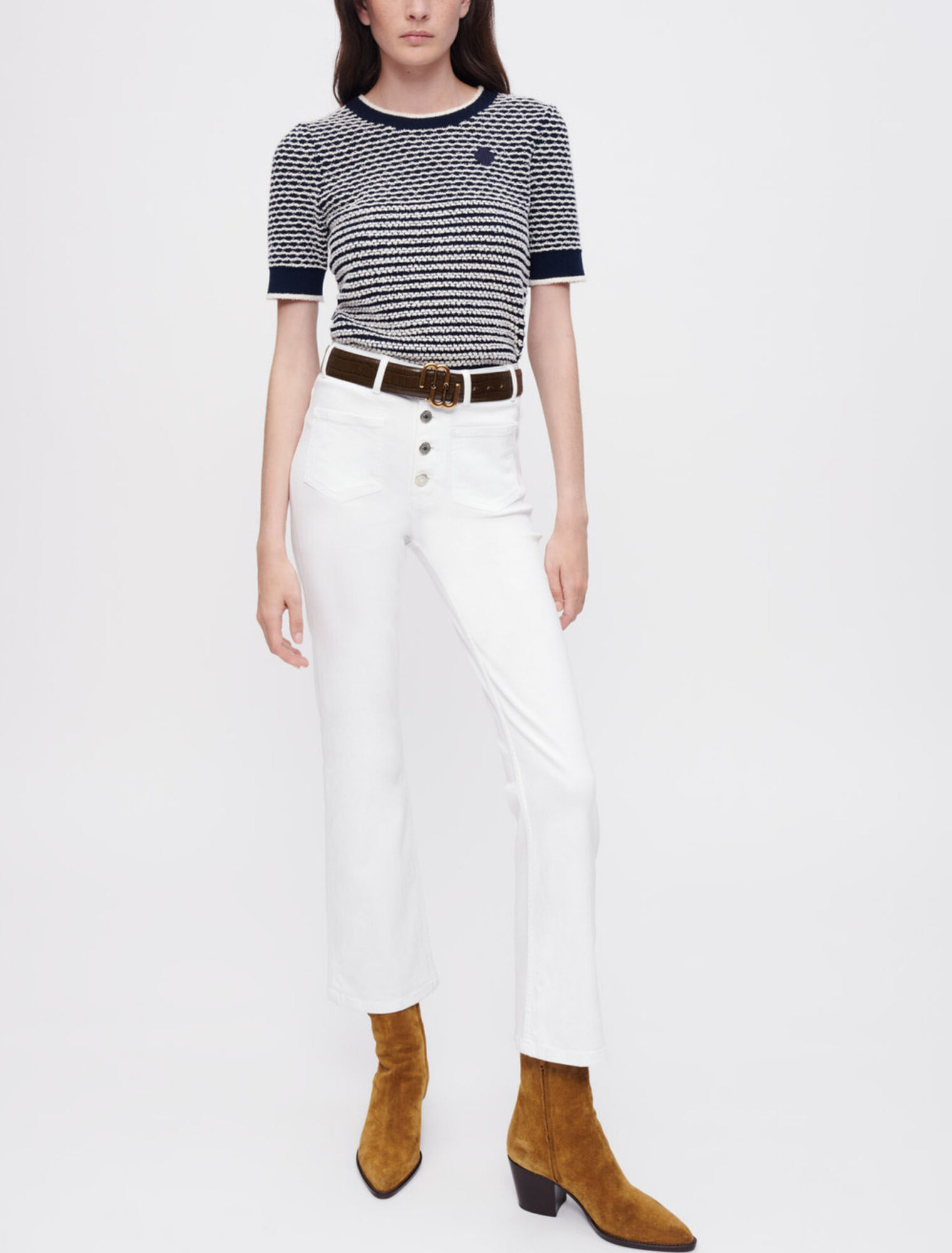 jean femme boutons apparents maje