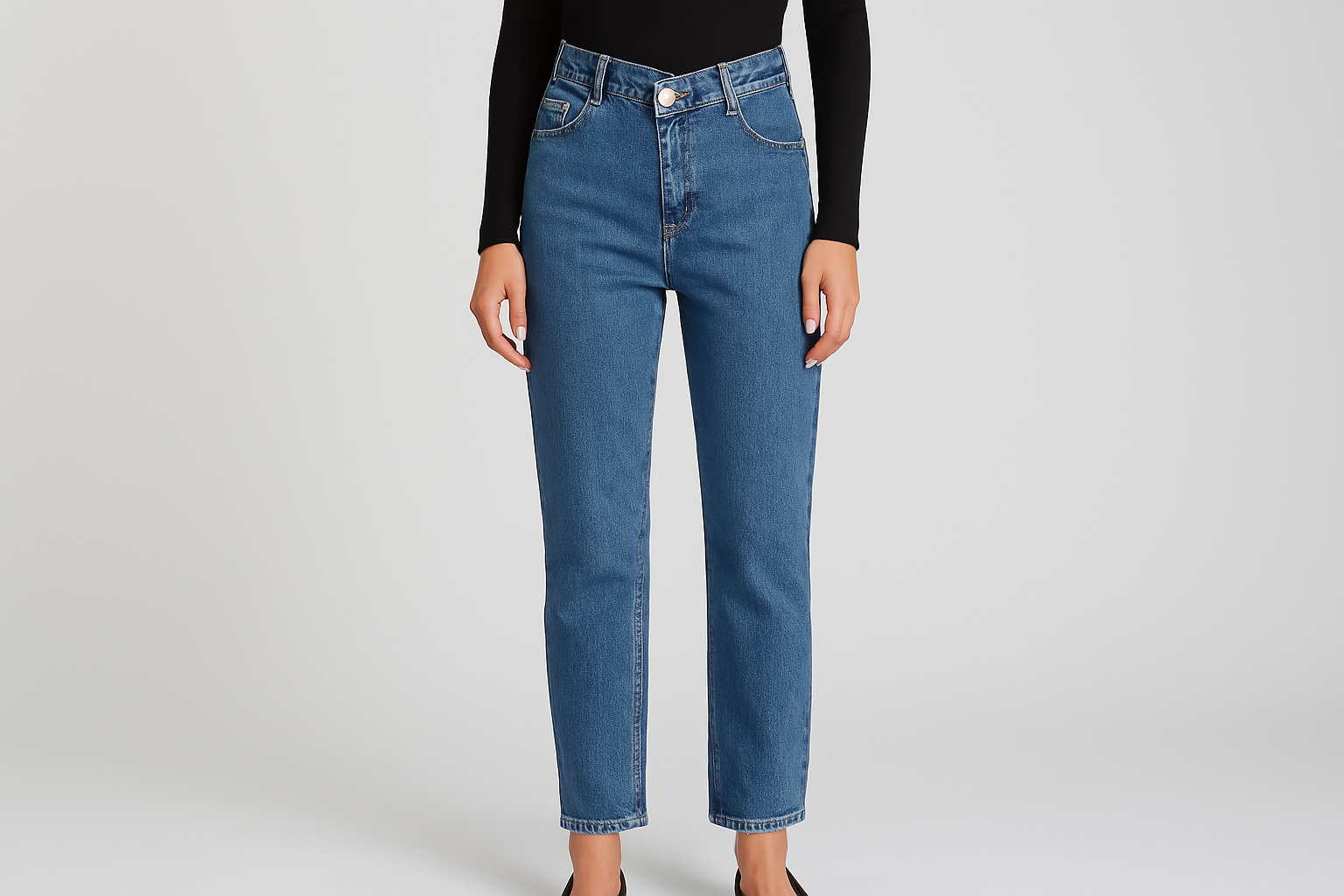 nouveau jean asymétrique femme