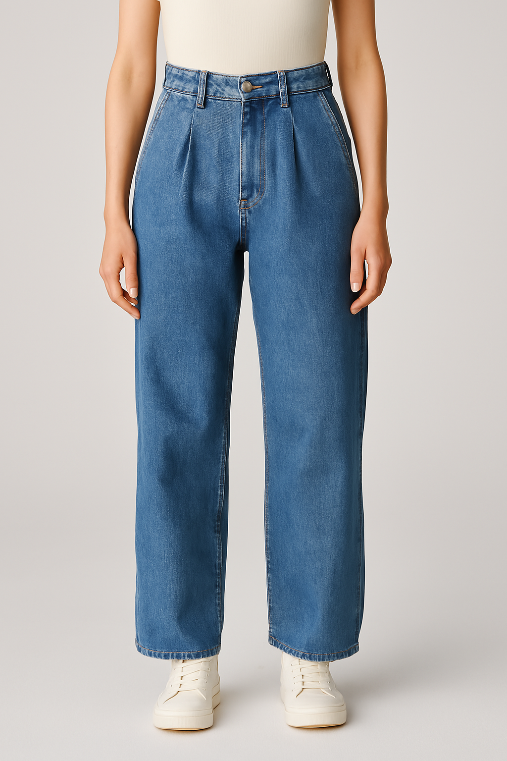 nouveau jean barrel leg femme