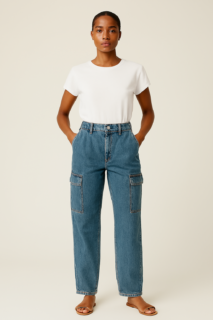 nouveau jean cargo femme