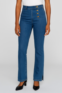 nouveau jean split hem femme