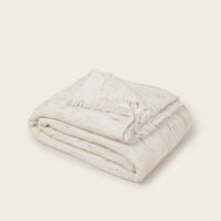 Plaid Chamauny Blanc marbré - BLANC-Madura