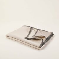 Plaid Luka Crème et noir - ECRU-Madura