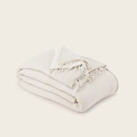 Plaid Noorfolk Blanc ivoire - BLANC-Madura