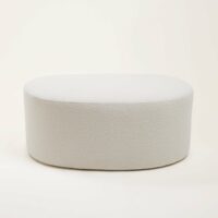 Pouf Julika Écru bouclé - ECRU-Madura