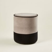 Pouf Noe Cendre et noir - MARRON-Madura