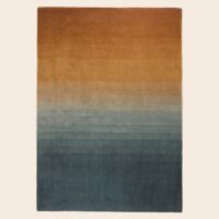 Tapis De Sol Aubea Bleu pétrole et ocre - BLEU-Madura