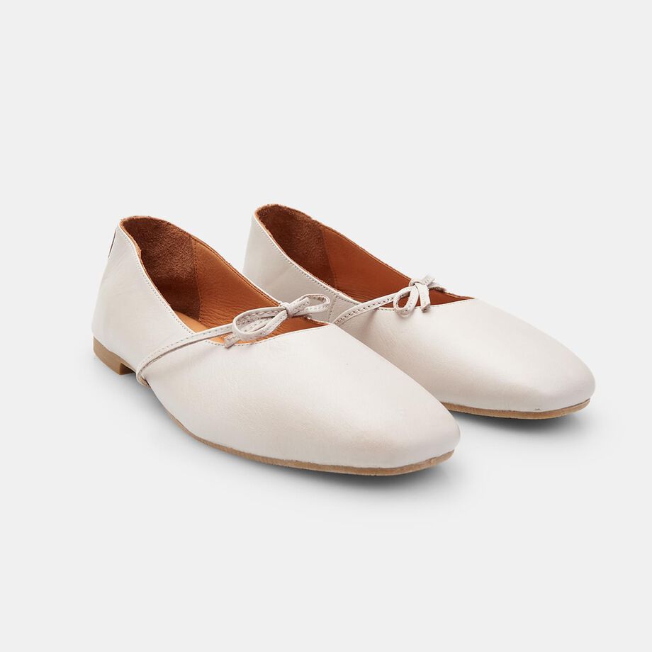 Ballerines en cuir pour femme avec noeud Bata