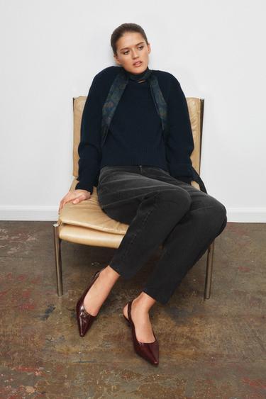 CHAUSSURES À TALONS OUVERTES À L’ARRIÈRE EN CUIR – Zara