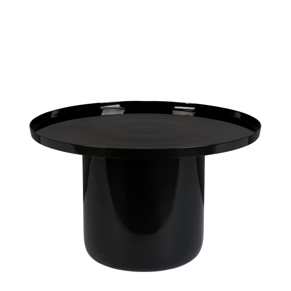 Table de salon ronde en aluminium laquée noire – Zuiver