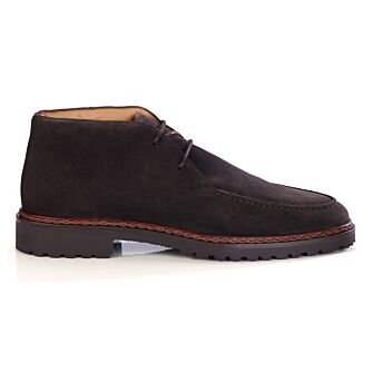 Boot homme en velours brun à semelle crantée – MINNEOLA
