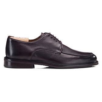Derby homme en cuir grainé chocolat – HUTTON GOMME